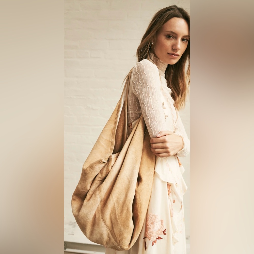 Tan Suede Tote Bag - Picture 3 of 13
